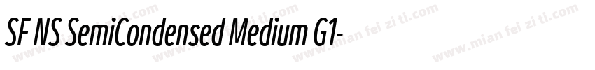SF NS SemiCondensed Medium G1字体转换